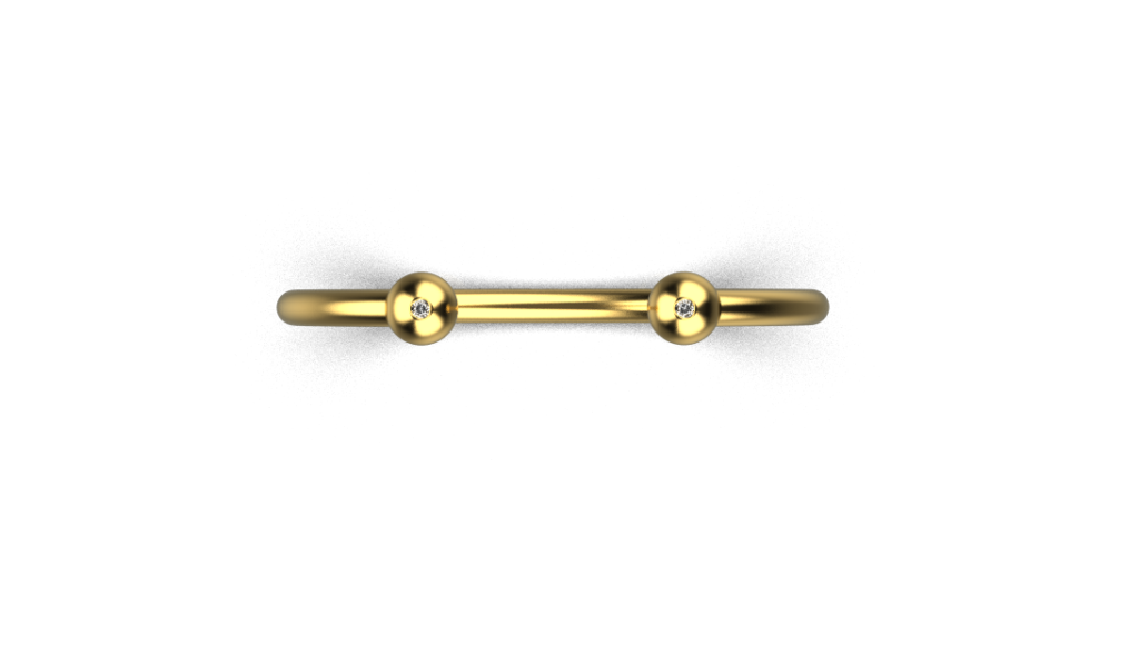 Ball Torque Bracelet 0.12ct – 18K Gold Ball Torque Bracelet 0.12ct – 18K Gold